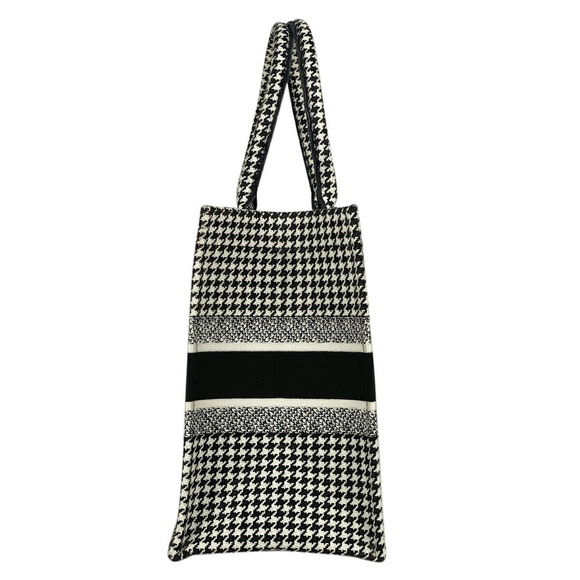 Dior Book  Bag Canvas Black White Tote Christian - Picture 1 of 11